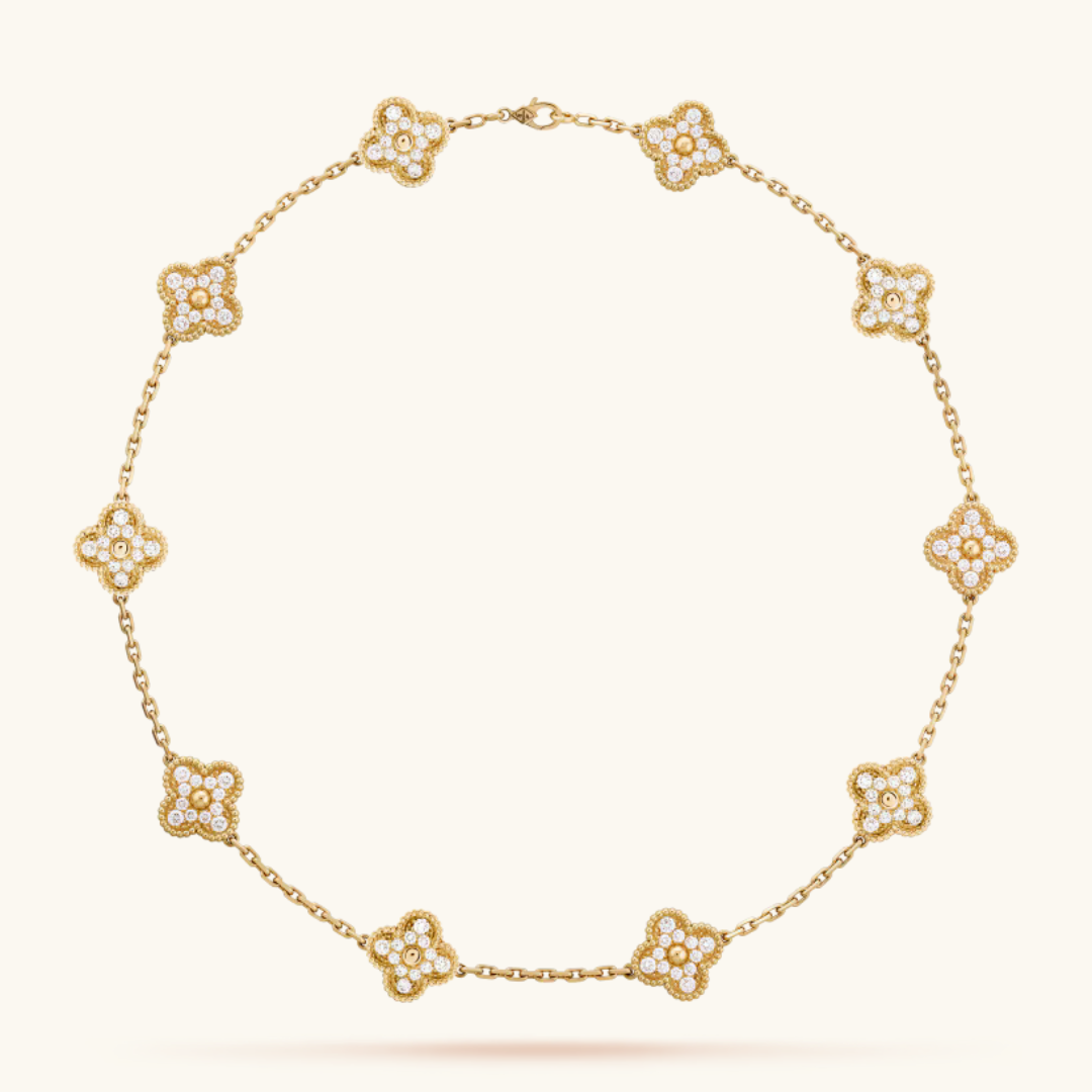 LUXURY CLOVER NECKLACE 10 PATTERNS - GOLD