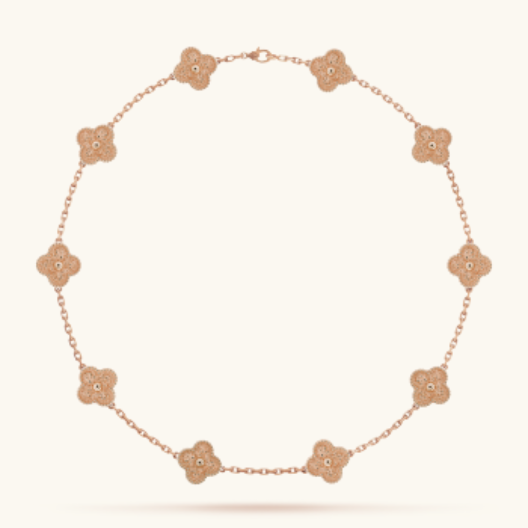 LUXURY CLOVER NECKLACE 10 PATTERNS - ROSE