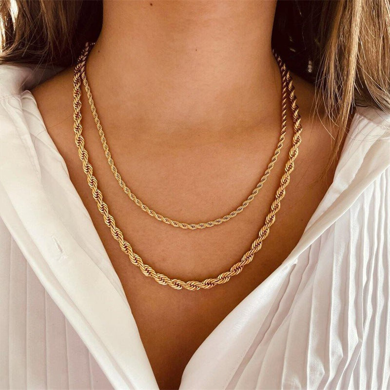 Bianca Rope Chain Gold Necklace