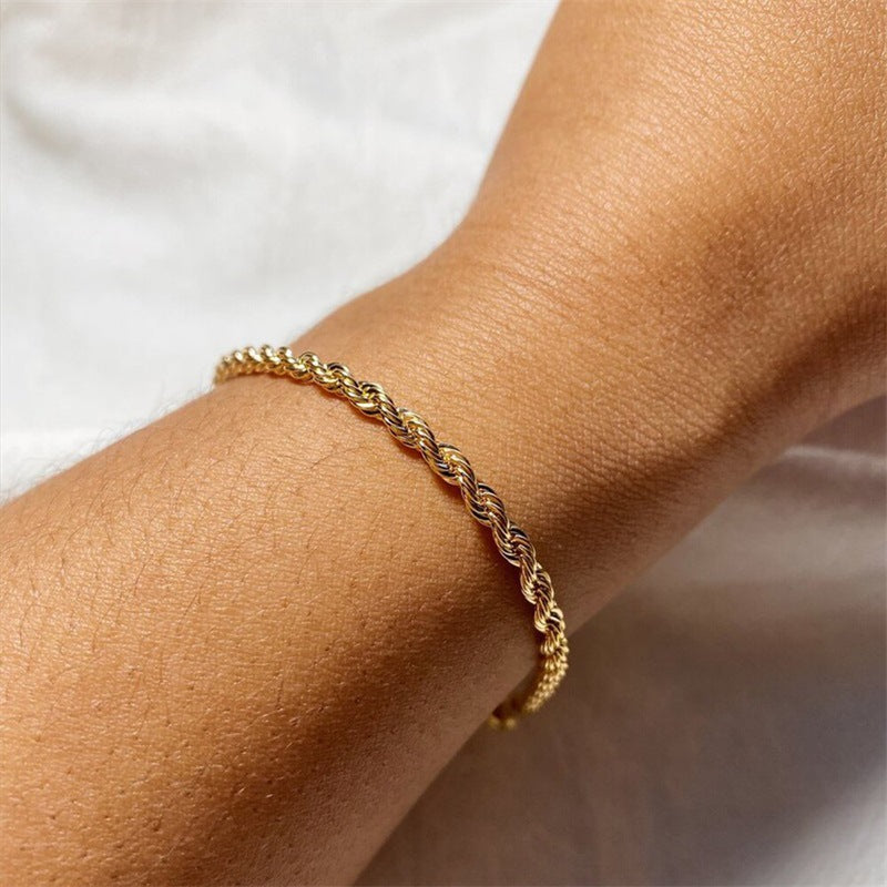 Gigi Rope Chain Gold Bracelet