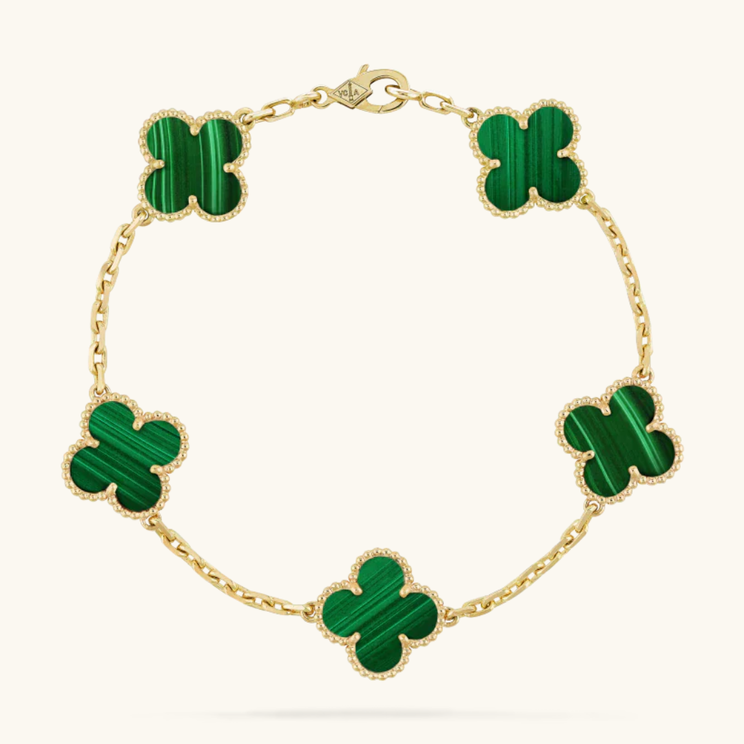 Trinity Gold Clover Bracelet