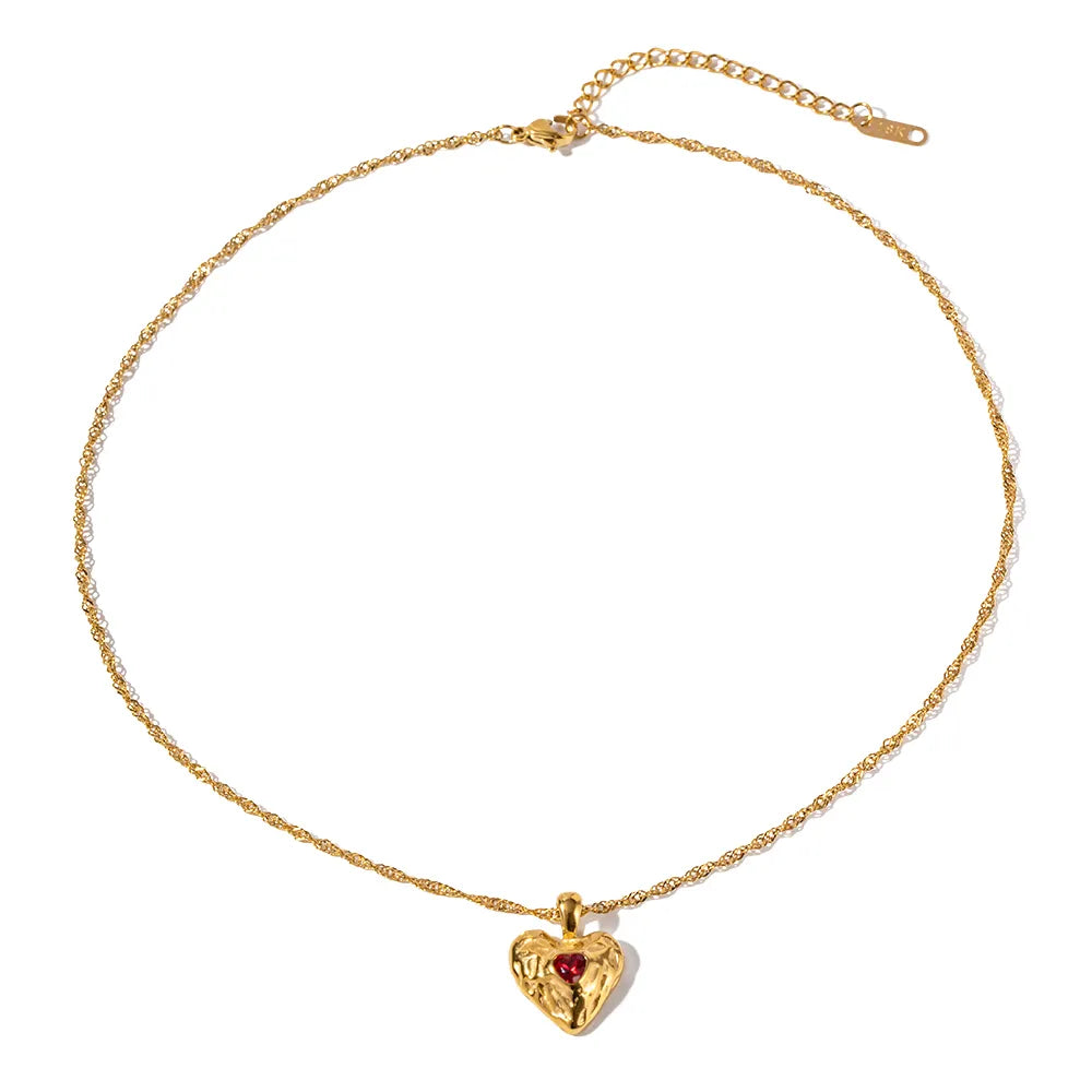 Vesper Gold Heart Necklace