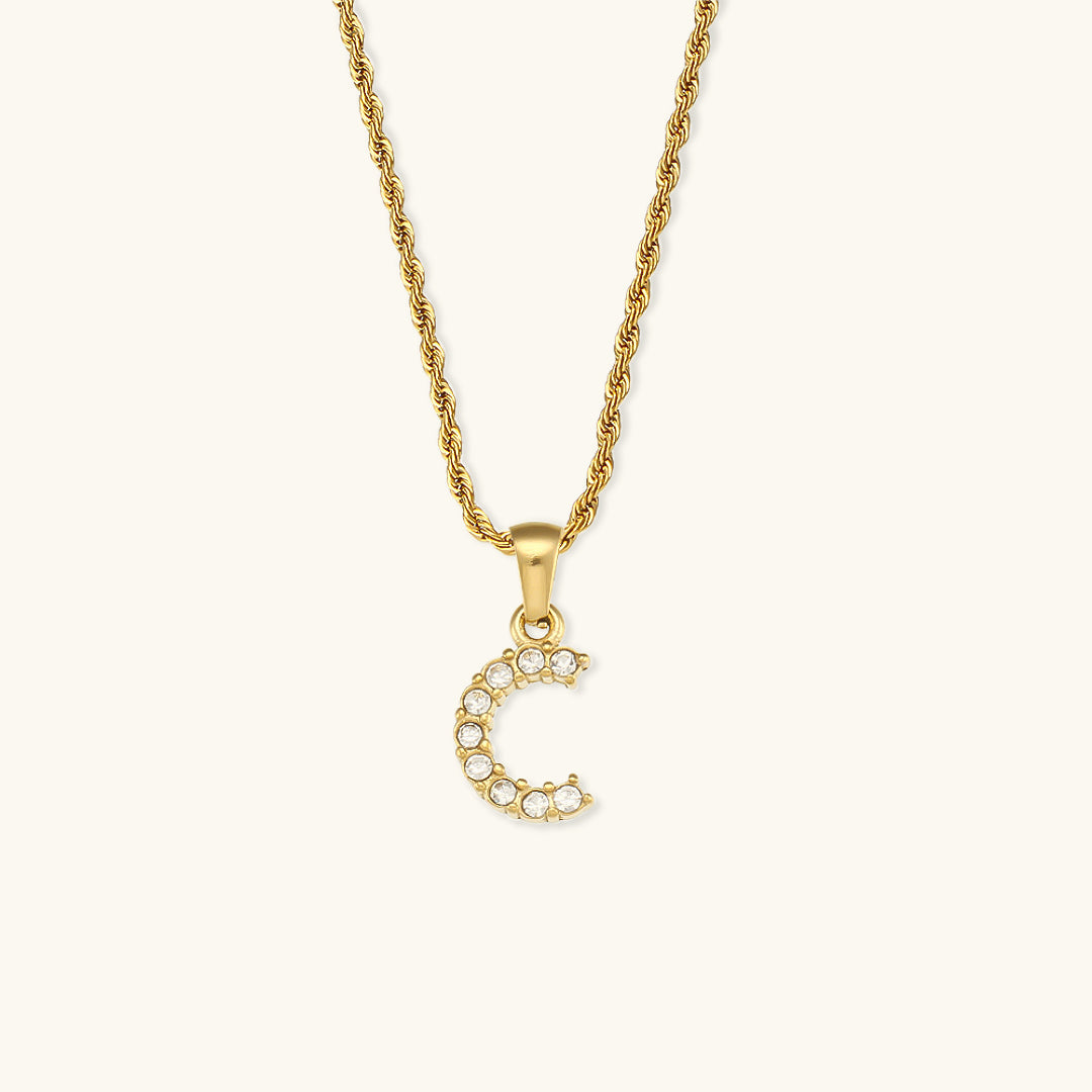 Maeve Letter Initial Diamond Necklace