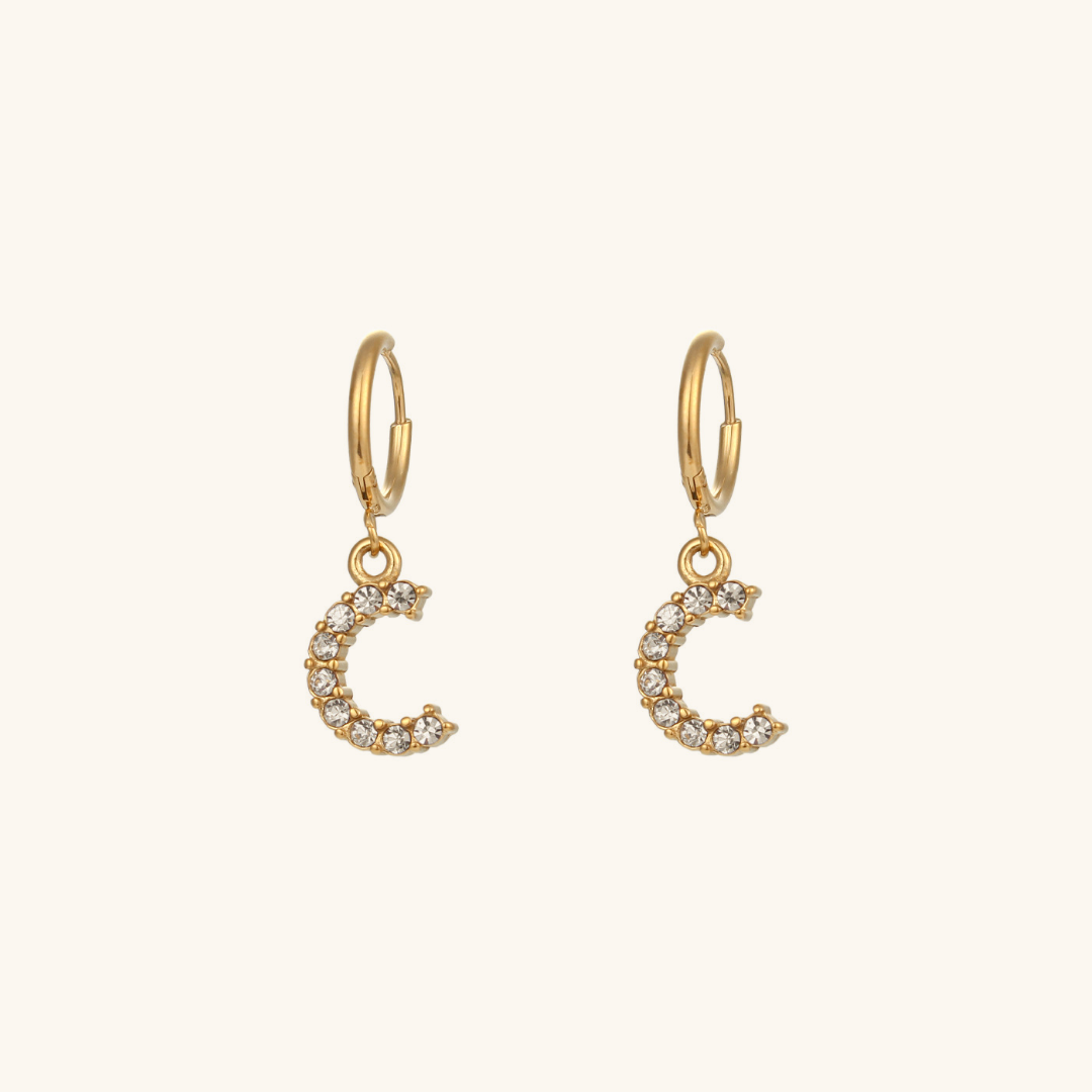 Wilhemina Initial Letter Earrings