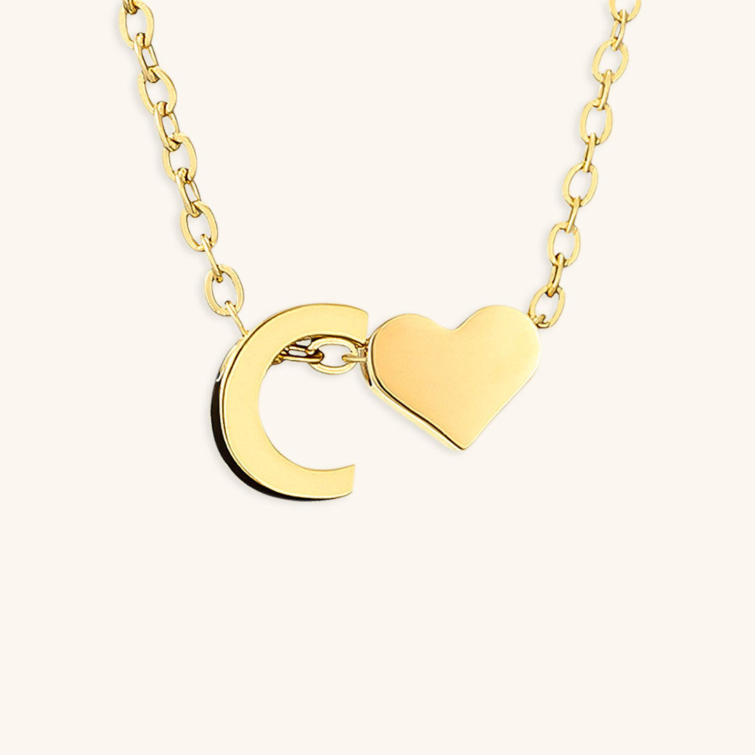 Ria Initial Letter Gold Necklace