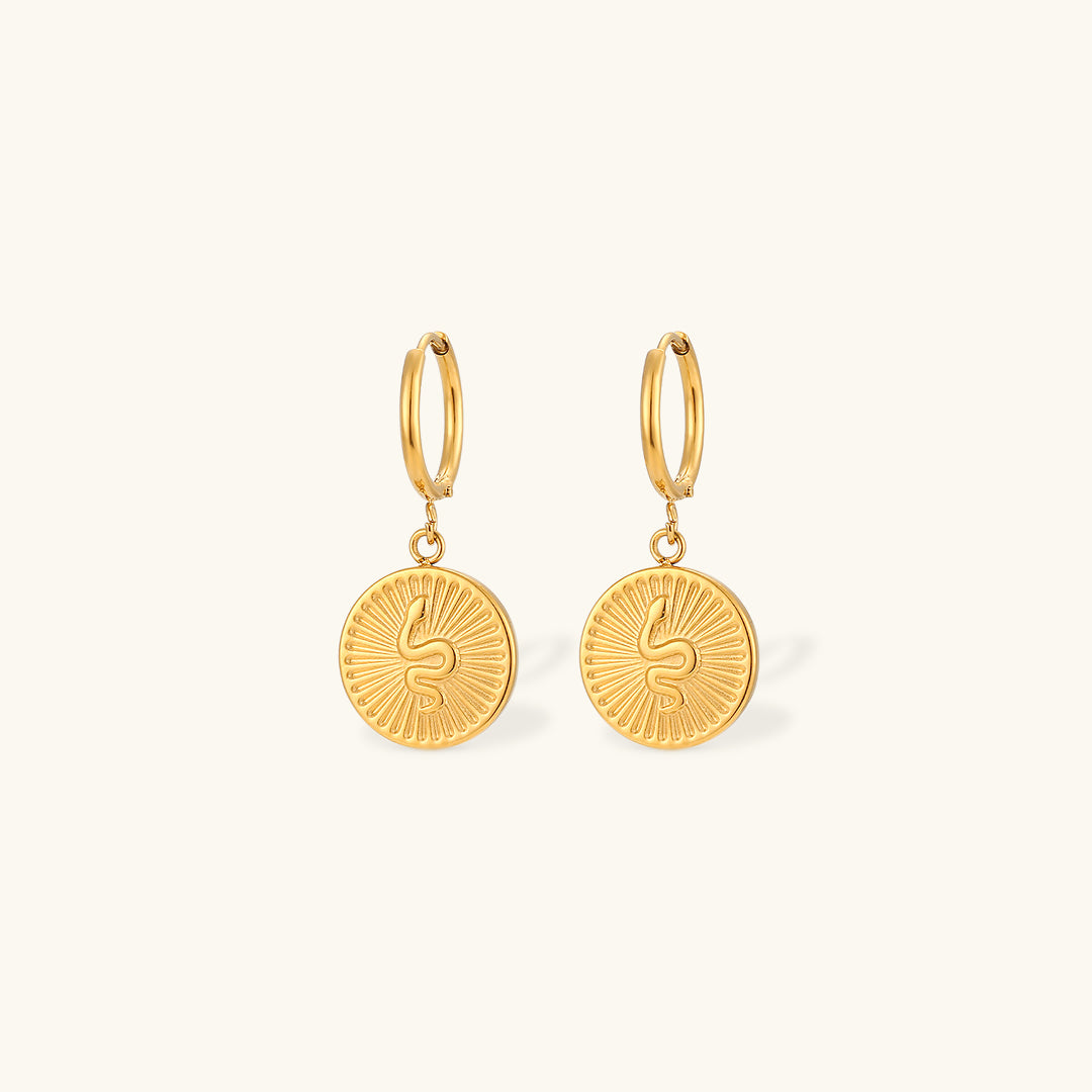 Eliana Serpent Coin Earrings