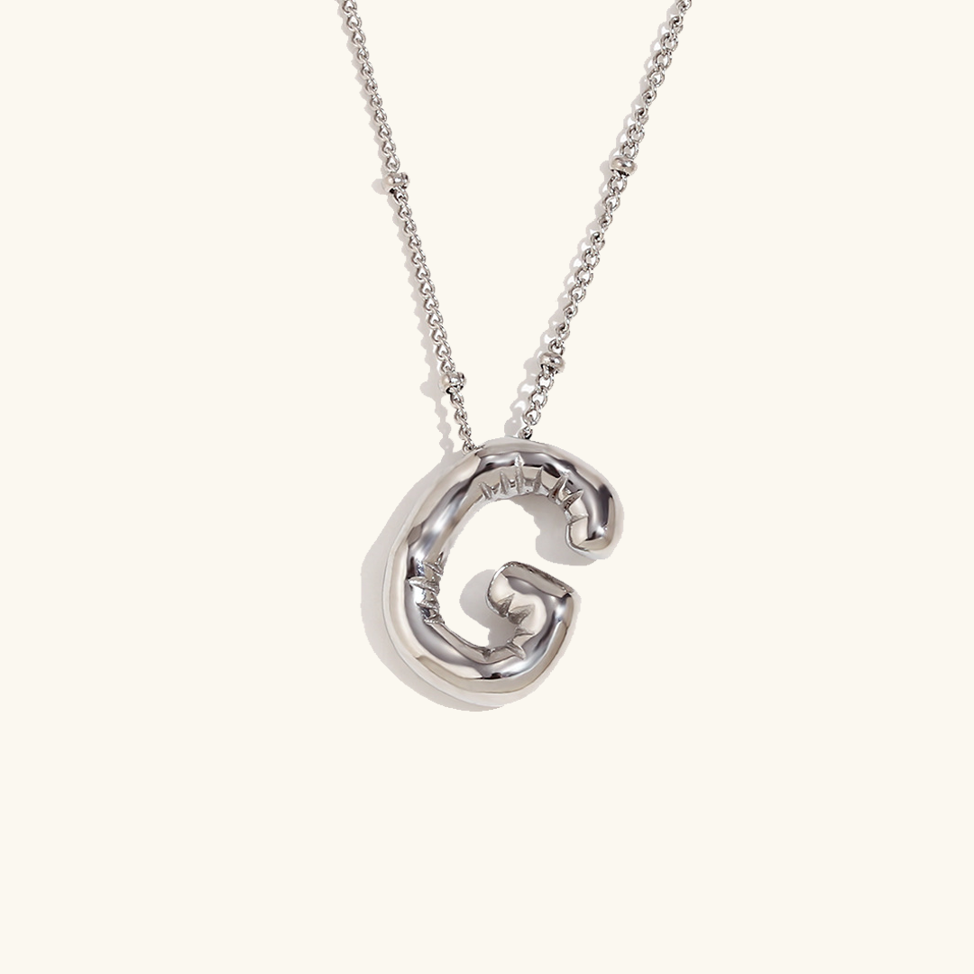 Balloon Gold Initial Necklace