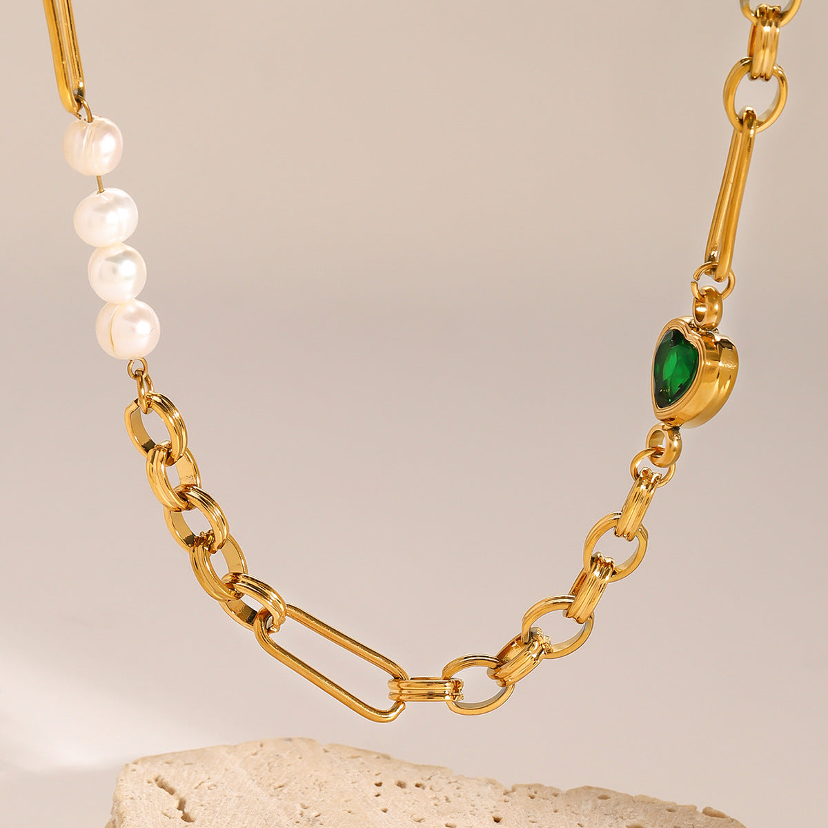 Maddison Pearl Chain Gold Necklace