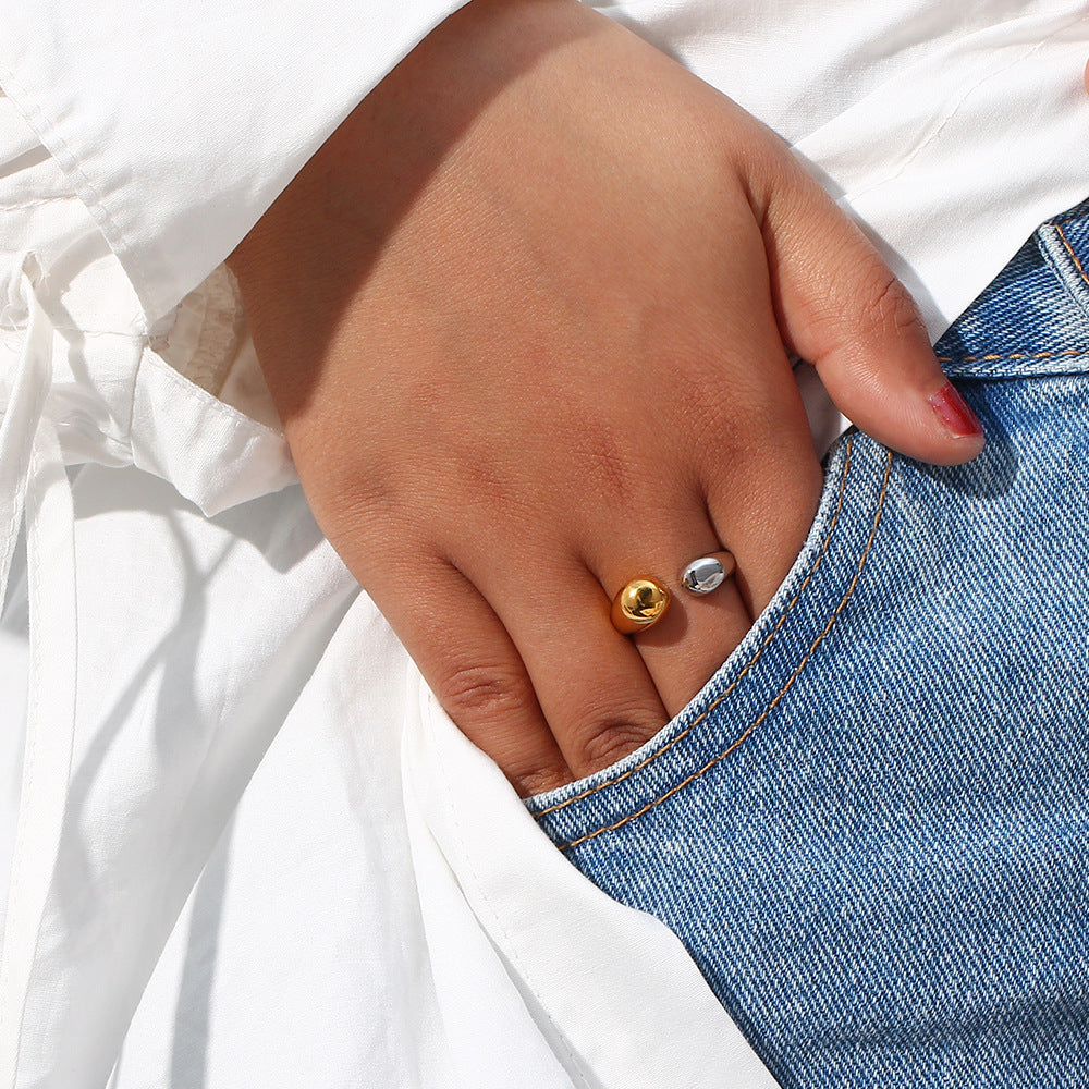 Seren Two Tone Gold Ring