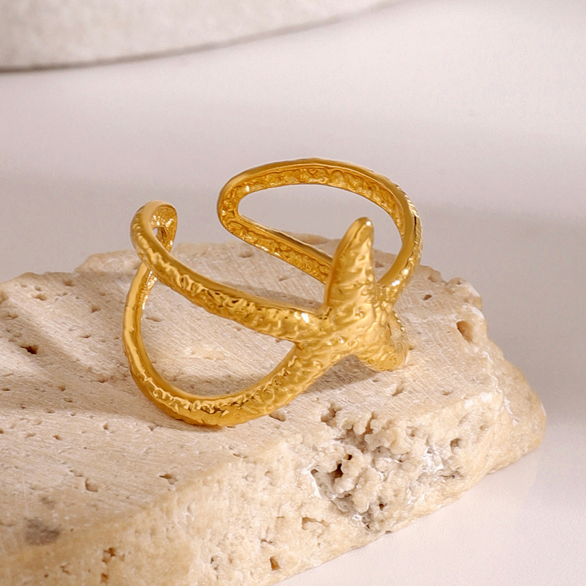 Aurelie – Goldring mit Seestern