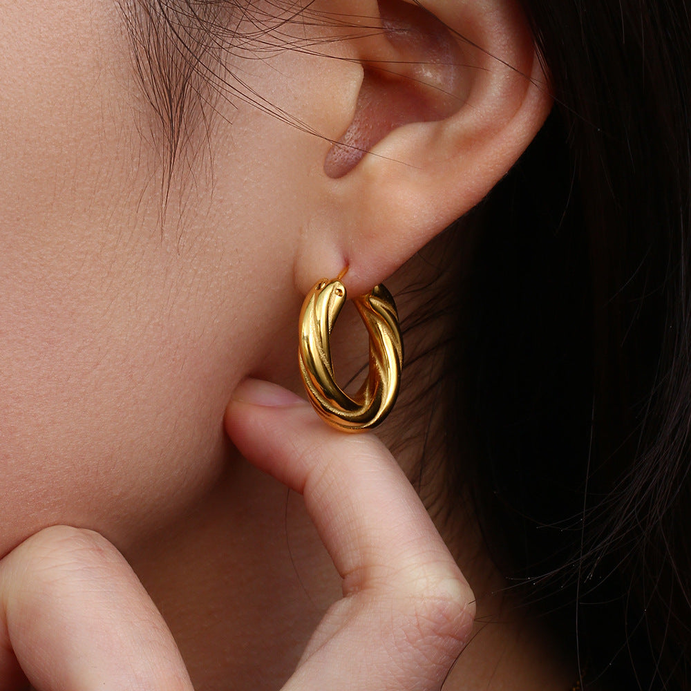 Denisse Twisted Hoop Earrings