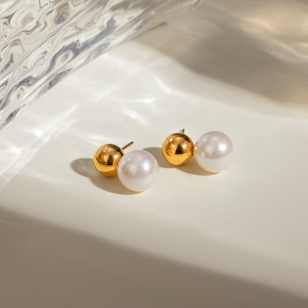 Nautica Dome Pearl Earrings