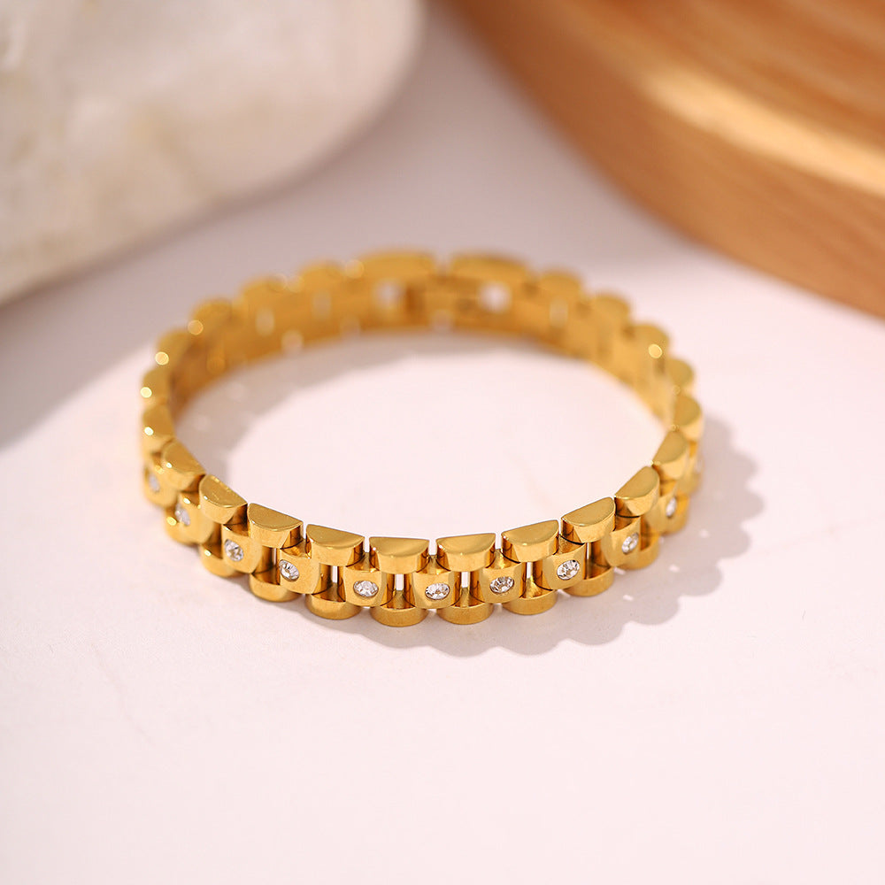 Gold Watchband Bracelet