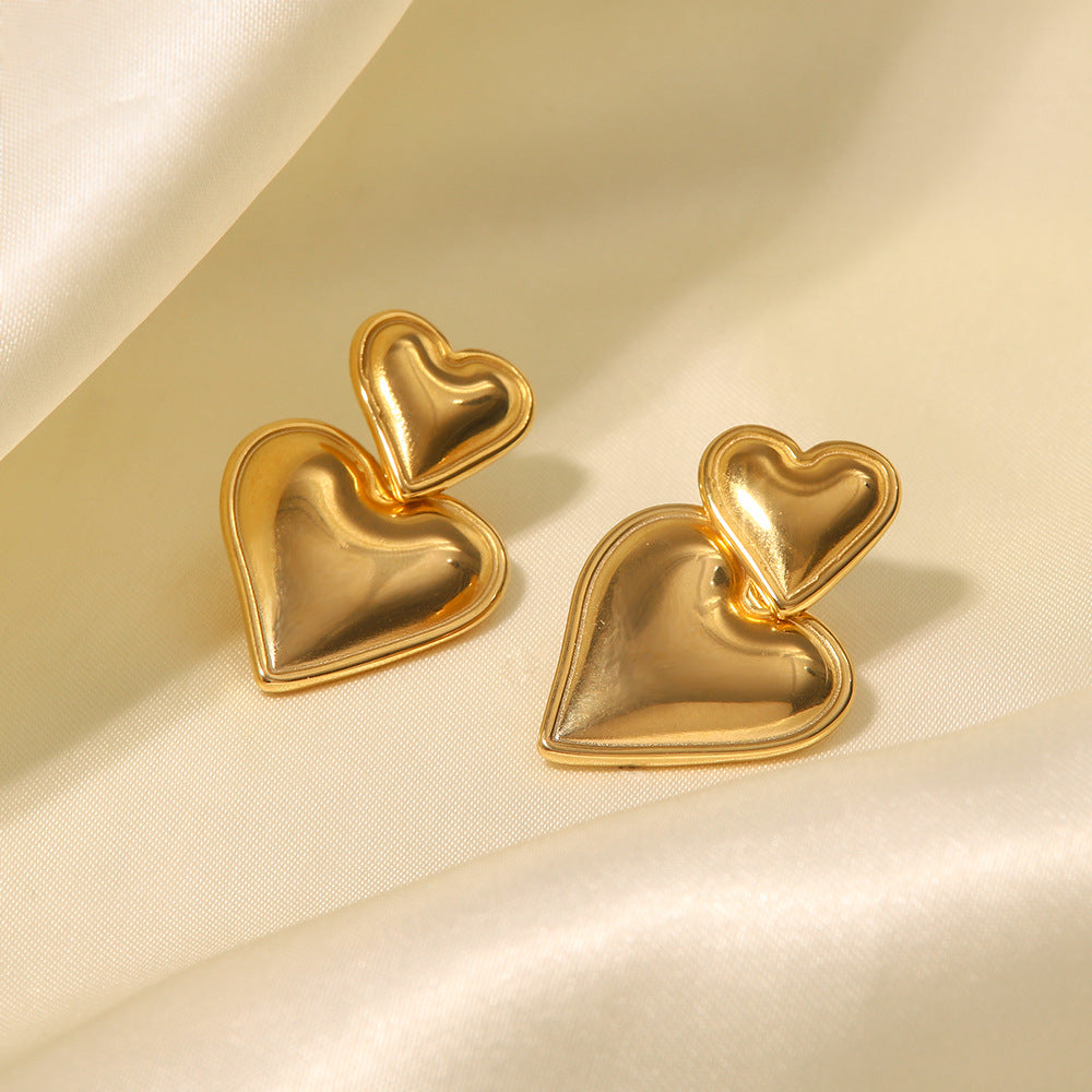 Zofia Gold Heart Earrings