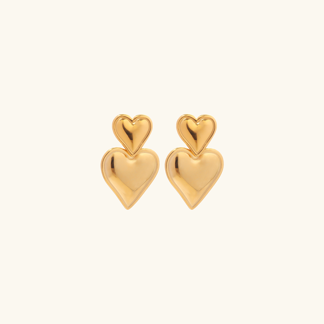 Zofia Gold Heart Earrings