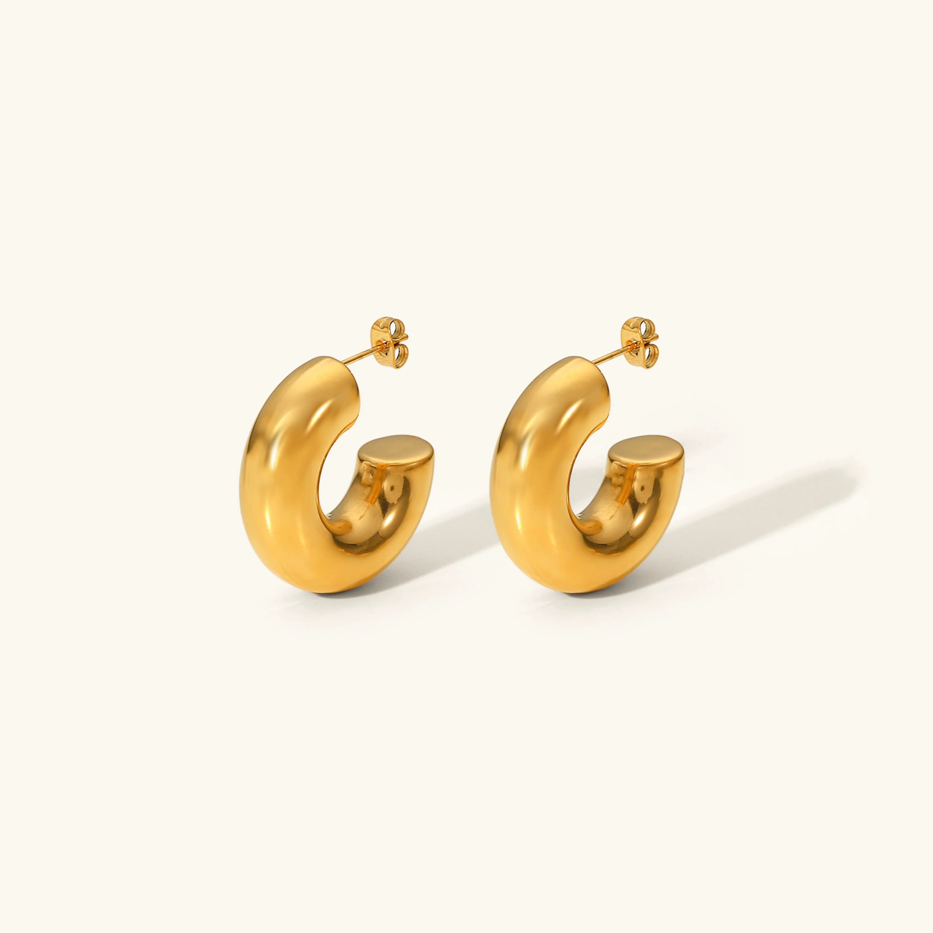 Natalia Chunky Gold Hoops