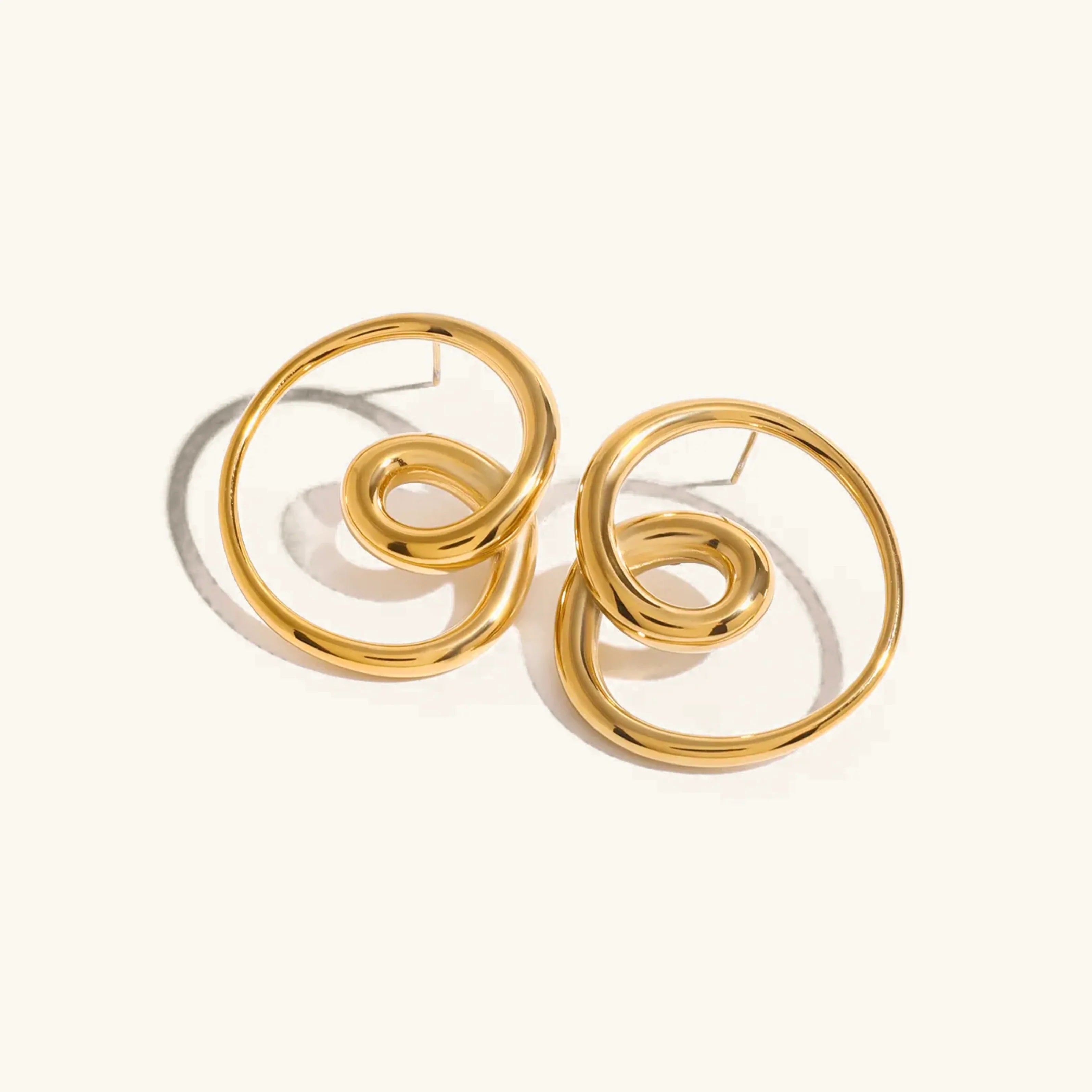 Angelique Golden Twist Earrings