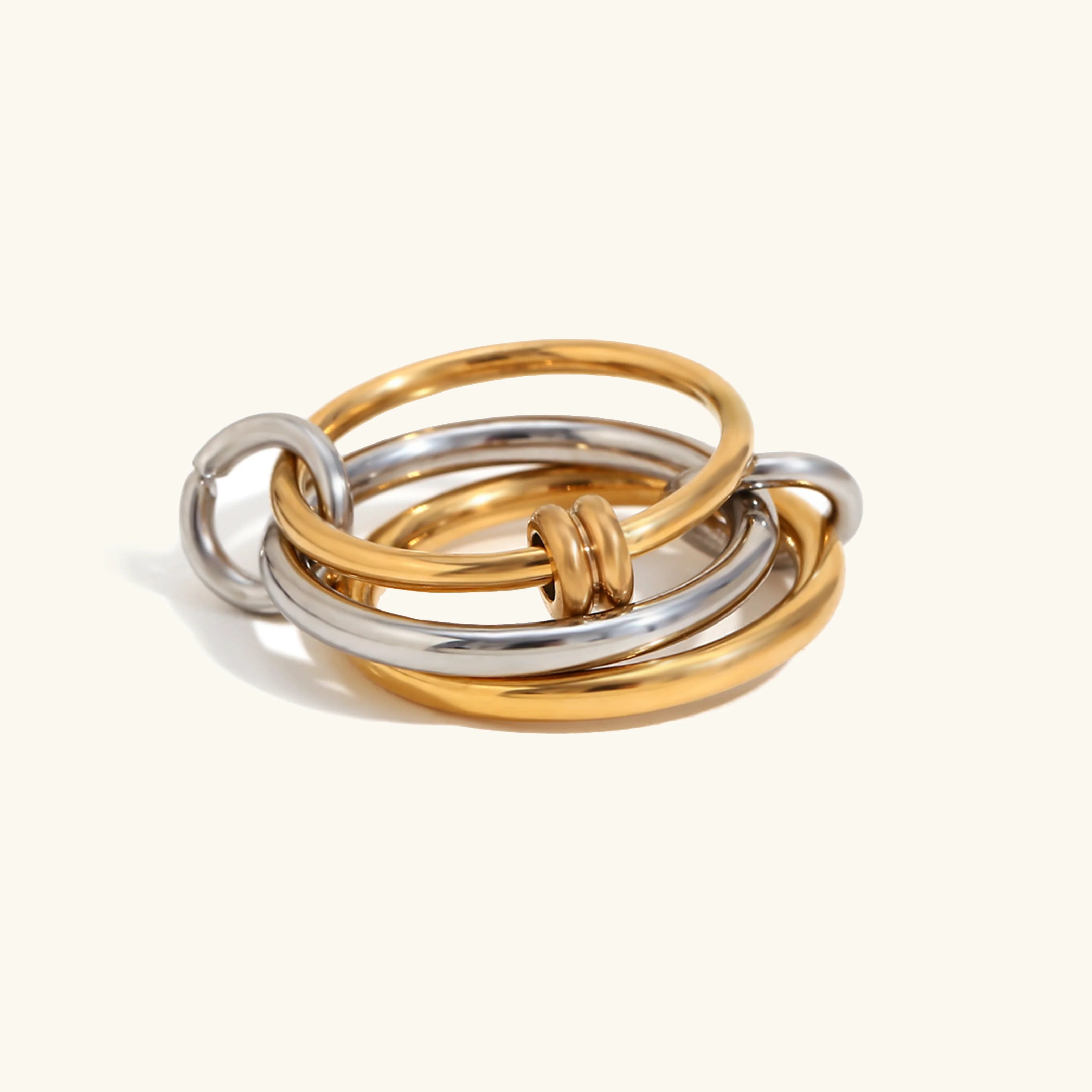 Jessica Two-Tone Ring Stack