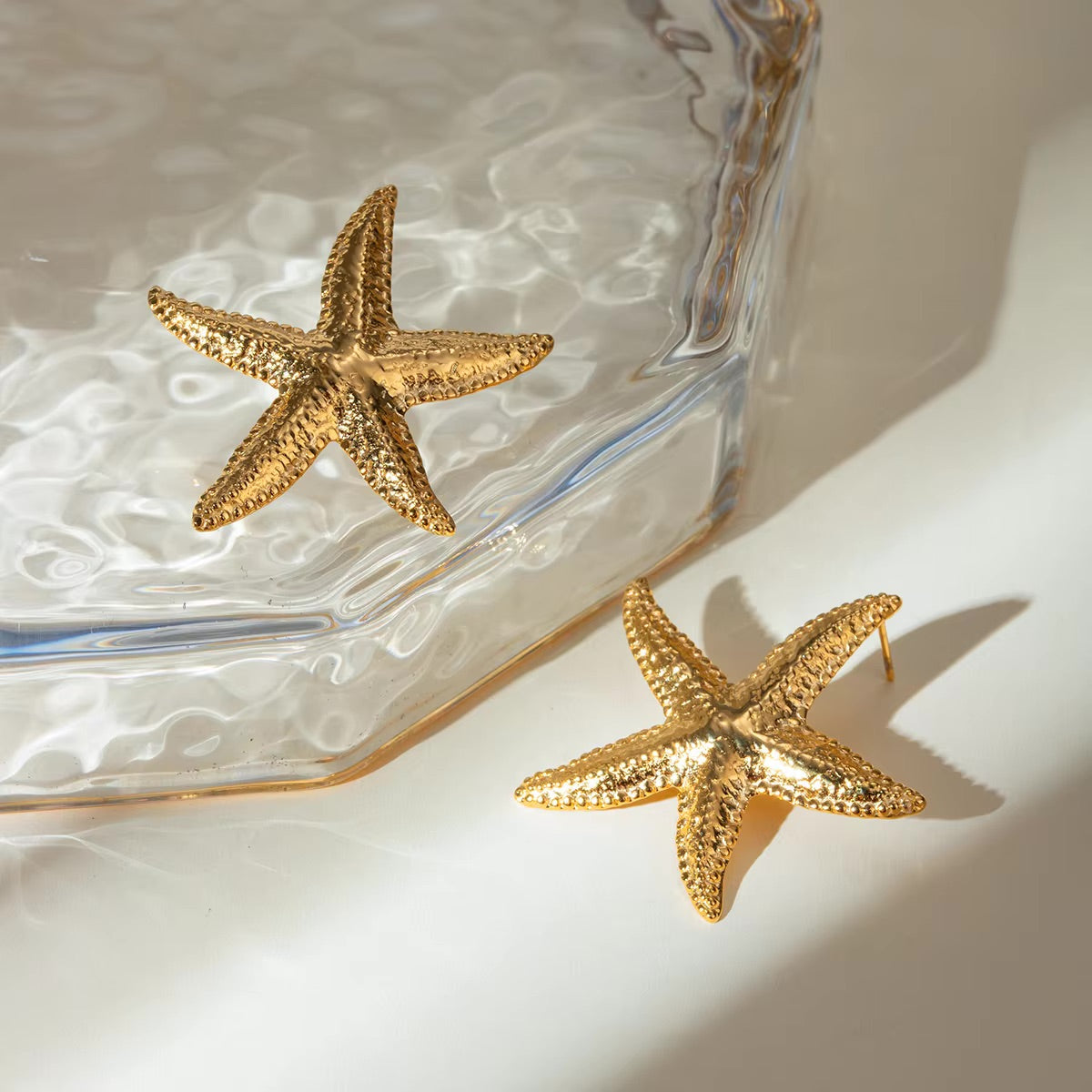 Serene Gold Starfish Earrings