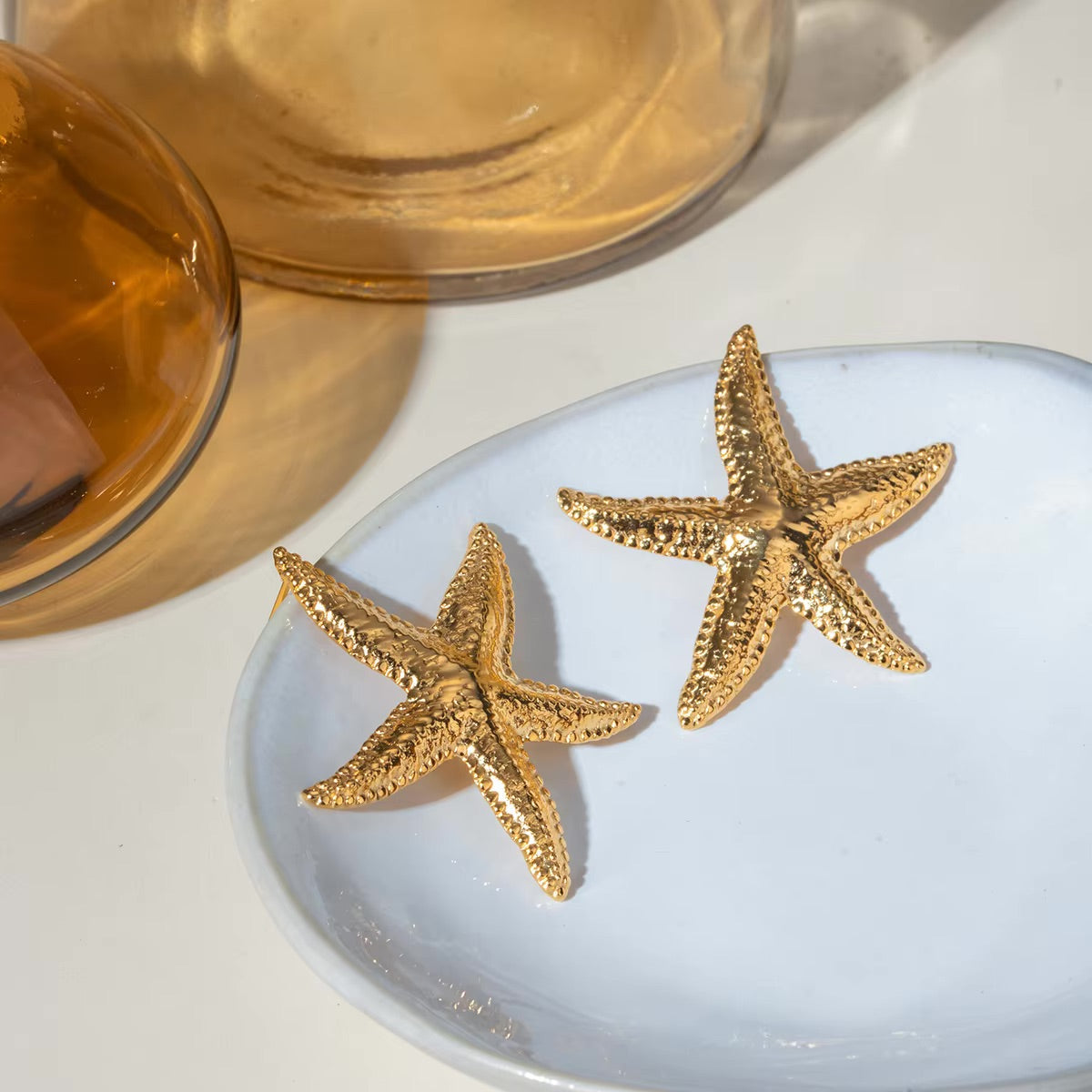 Serene Gold Starfish Earrings