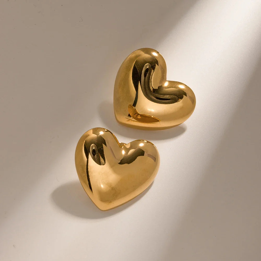 Aubree Gold Heart Earrings