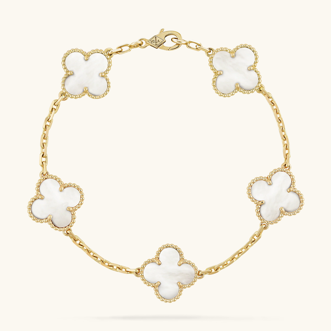 Trinity Gold Clover Bracelet