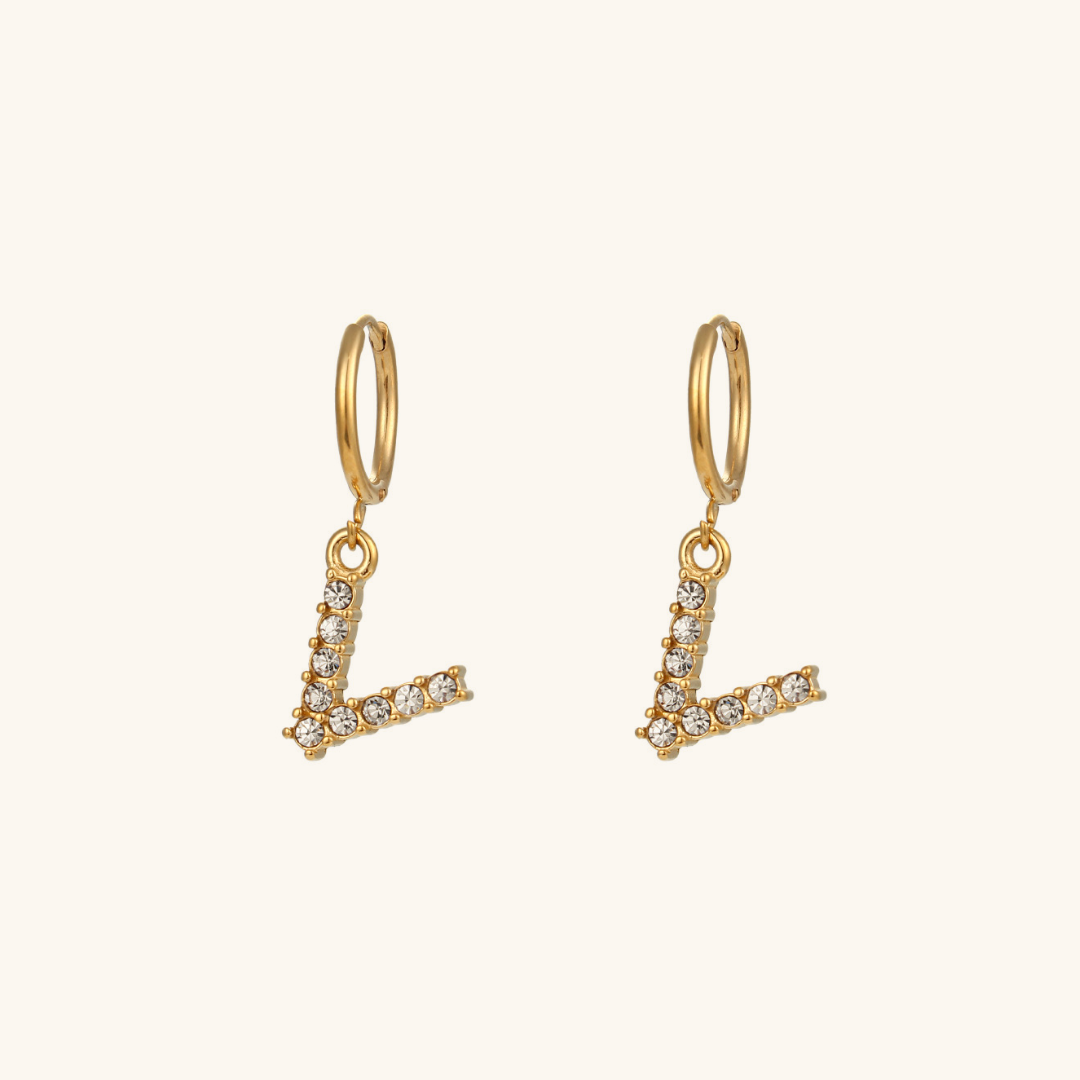 Wilhemina Initial Letter Earrings