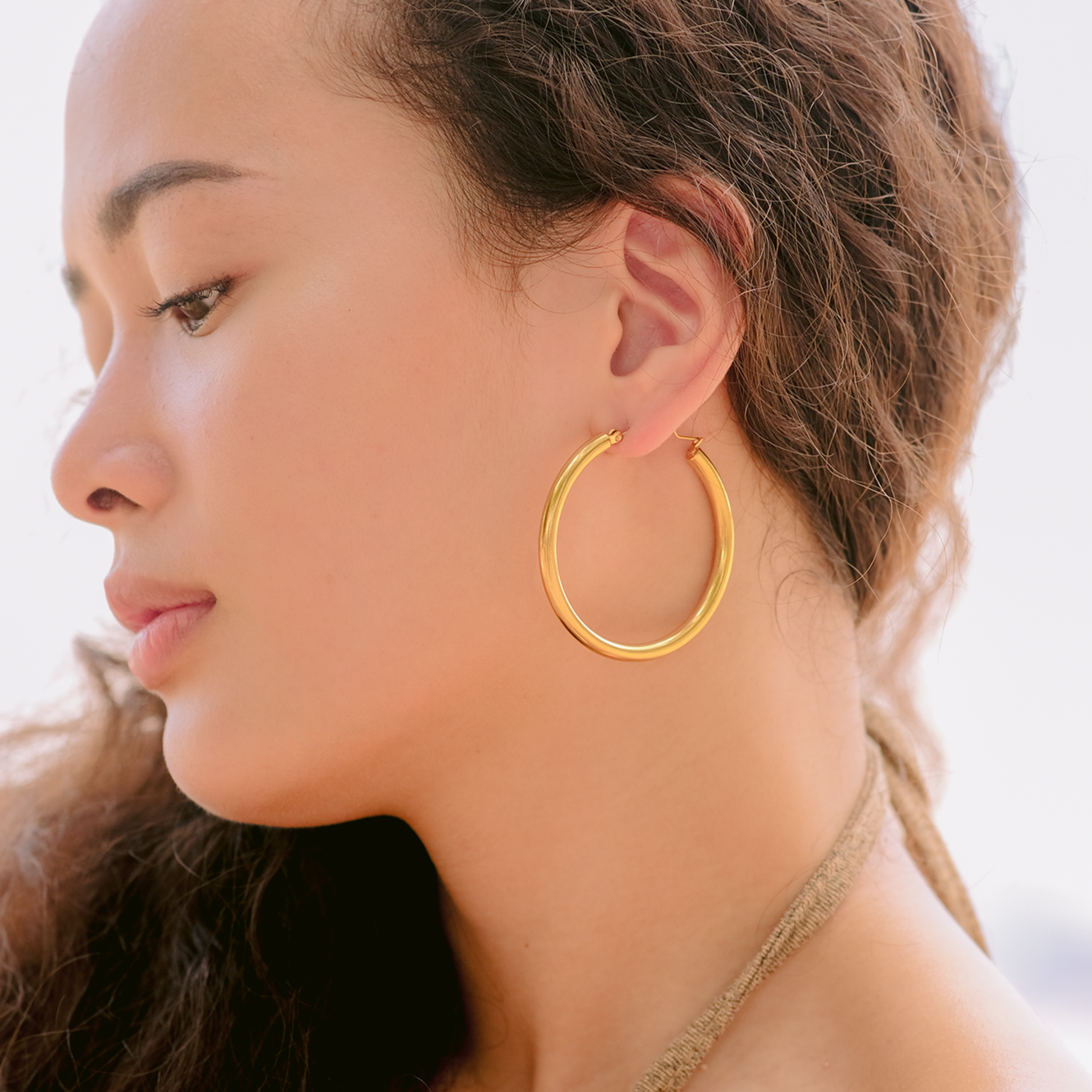 Wide Hoop Earrings