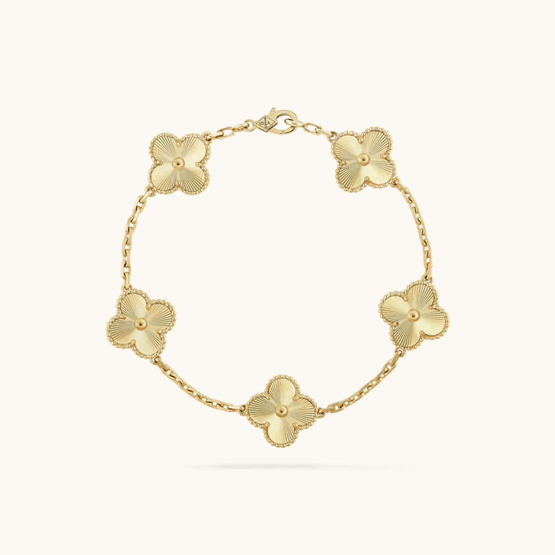 Trinity Gold Clover Bracelet